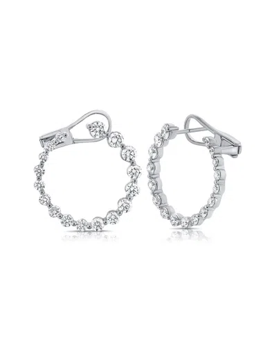 Sabrina Designs 14k 2.40 Ct. Tw. Diamond Hoops In Silver