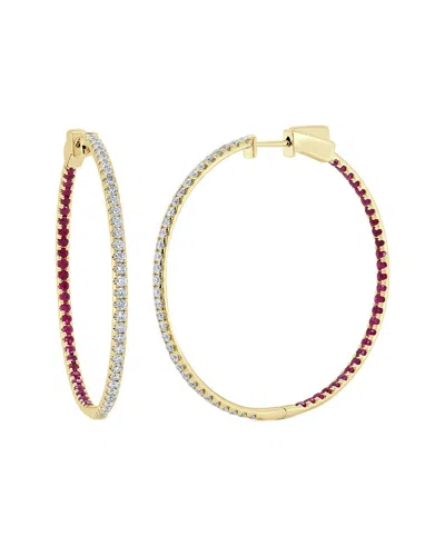 SABRINA DESIGNS SABRINA DESIGNS 14K 2.44 CT. TW. DIAMOND & RUBY HOOPS