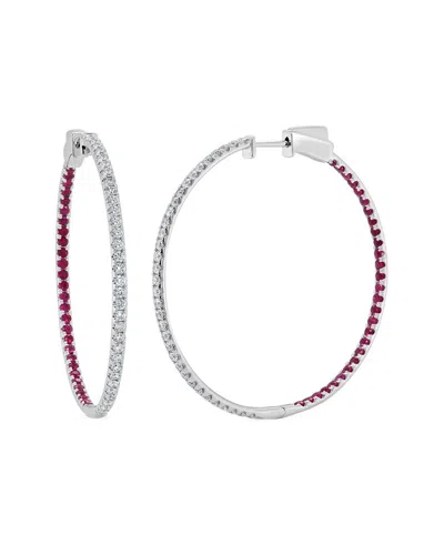 SABRINA DESIGNS SABRINA DESIGNS 14K 2.44 CT. TW. DIAMOND & RUBY HOOPS
