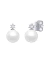 Sabrina Designs 14k 2.54 Ct. Tw. Diamond & Pearl Pearl Stud Earring In Multi