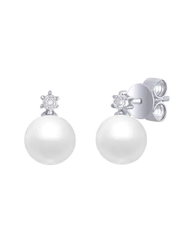 SABRINA DESIGNS SABRINA DESIGNS 14K 2.54 CT. TW. DIAMOND & PEARL PEARL STUD EARRING