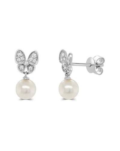 SABRINA DESIGNS SABRINA DESIGNS 14K 2.62 CT. TW. DIAMOND & PEARL PEARL DANGLE EARRING