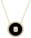Sabrina Designs 14k 2.74 Ct. Tw. Diamond & Onyx Medallion Necklace