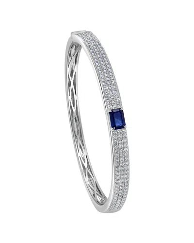 Sabrina Designs 14k 2.81 Ct. Tw. Diamond & Sapphire Stackable Bangle Bracelet In Metallic