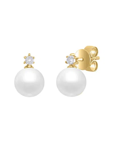 Sabrina Designs 14k 3.15 Ct. Tw. Diamond & Pearl Pearl Stud Earring