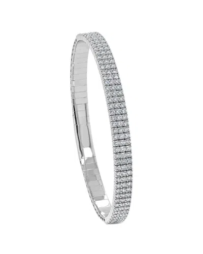 Sabrina Designs 14k 3.40 Ct. Tw. Diamond Flexible Bangle Bracelet In Metallic