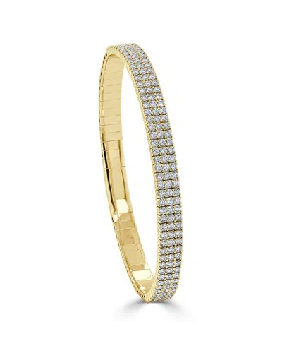 Sabrina Designs 14k 3.40 Ct. Tw. Diamond Flexible Stackable Bangle Bracelet In Gold