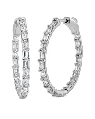 Sabrina Designs 14k 3.43 Ct. Tw. Diamond Hoops In Metallic