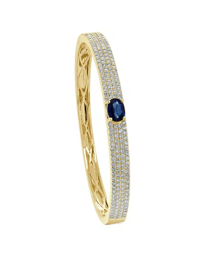 Sabrina Designs 14k 3.60 Ct. Tw. Diamond & Sapphire Bangle Bracelet