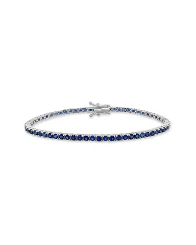 Sabrina Designs 14k 4.64 Ct. Tw. Sapphire Tennis Bracelet In Blue