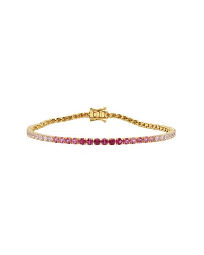 Sabrina Designs 14k 4.80 Ct. Tw. Diamond & Pink Sapphire Tennis Bracelet In Gold