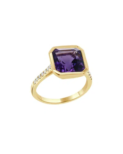 Sabrina Designs 14k 4.83 Ct. Tw. Diamond & Amethyst Cocktail Ring In Gold