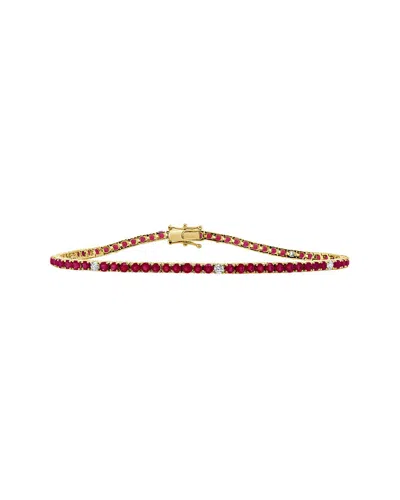 Sabrina Designs 14k 4.94 Ct. Tw. Diamond & Ruby Stackable Tennis Bracelet In Yellow