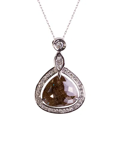 Sabrina Designs 14k 6.16 Ct. Tw. Diamond Necklace In Brown
