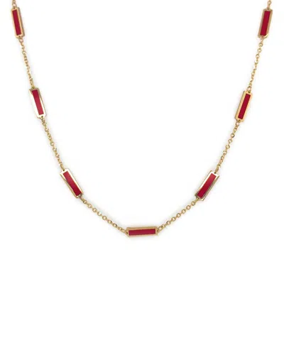 Sabrina Designs 14k Coral Station Bar Necklace