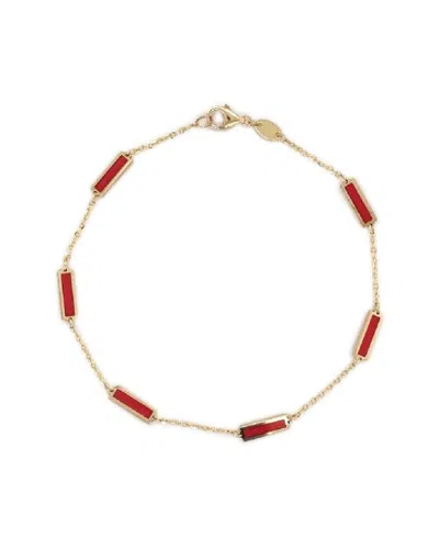 Sabrina Designs 14k Coral Station Bracelet In Gold