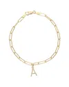 Sabrina Designs 14k Diamond Initial Charm Link Bracelet (a-z)