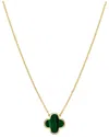 Sabrina Designs 14k Malachite Clover Necklace