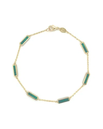 Sabrina Designs 14k Malachite Station Bar Bracelet