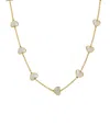 Sabrina Designs 14k Mother-of-pearl Station Heart Necklace