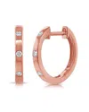 Sabrina Designs 14k Rose Gold 0.07 Ct. Tw. Diamond Huggie Earrings