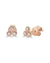 Sabrina Designs 14k Rose Gold 0.13 Ct. Tw. Diamond 3-stone Earrings