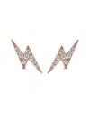 Sabrina Designs 14k Rose Gold 0.13 Ct. Tw. Diamond Lightning Bolt Studs
