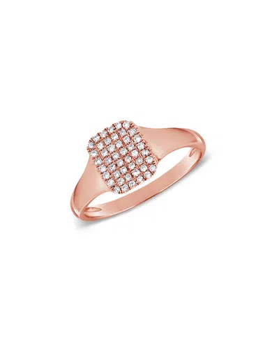 SABRINA DESIGNS SABRINA DESIGNS 14K ROSE GOLD 0.13 CT. TW. DIAMOND SIGNET RING