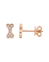 Sabrina Designs 14k Rose Gold 0.14 Ct. Tw. Diamond Dog Bone Earrings