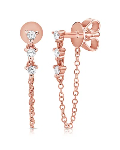 Sabrina Designs 14k Rose Gold 0.14 Ct. Tw. Diamond Studs