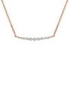 Sabrina Designs 14k Rose Gold 0.15 Ct. Tw. Diamond Bar Necklace