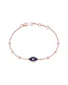 Sabrina Designs 14k Rose Gold 0.16 Ct. Tw. Diamond & Lapis Evil Eye Bracelet