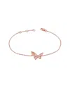 Sabrina Designs 14k Rose Gold 0.17 Ct. Tw. Diamond Butterfly Bracelet