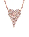 Sabrina Designs 14k Rose Gold 0.17 Ct. Tw. Diamond Heart Necklace