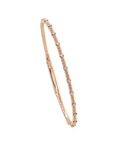Sabrina Designs 14k Rose Gold 0.20 Ct. Tw. Diamond Bangle Bracelet