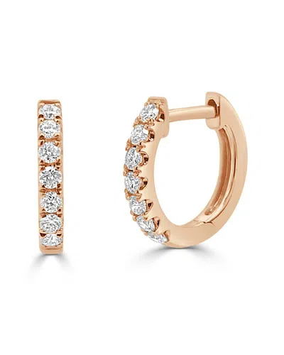 Sabrina Designs 14k Rose Gold 0.20 Ct. Tw. Diamond Huggie Earrings