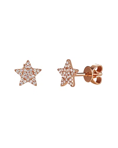 Sabrina Designs 14k Rose Gold 0.20 Ct. Tw. Diamond Studs In Brown