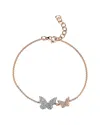 Sabrina Designs 14k Rose Gold 0.21 Ct. Tw. Diamond Double Butterfly Bracelet