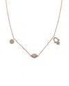 Sabrina Designs 14k Rose Gold 0.22 Ct. Tw. Diamond Evil Eye & Hamsa Necklace
