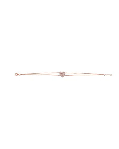 Sabrina Designs 14k Rose Gold 0.23 Ct. Tw. Diamond Heart Bracelet