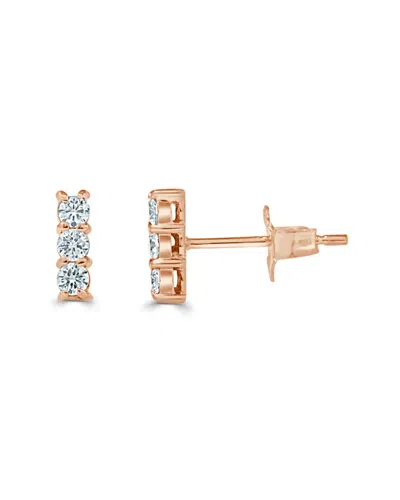 Sabrina Designs 14k Rose Gold 0.24 Ct. Tw. Diamond Bar Earrings In Pink