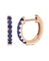 Sabrina Designs 14k Rose Gold 0.26 Ct. Tw. Sapphire Huggie Earring In Multi