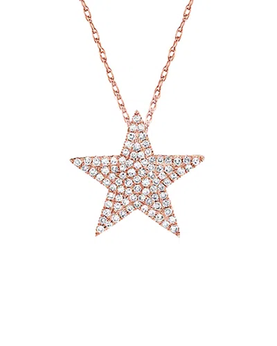 Sabrina Designs 14k Rose Gold 0.31 Ct. Tw. Diamond Star Necklace