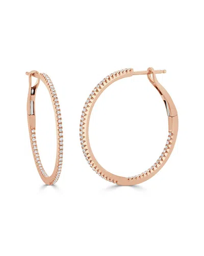 Sabrina Designs 14k Rose Gold 0.34 Ct. Tw. Diamond Hoops