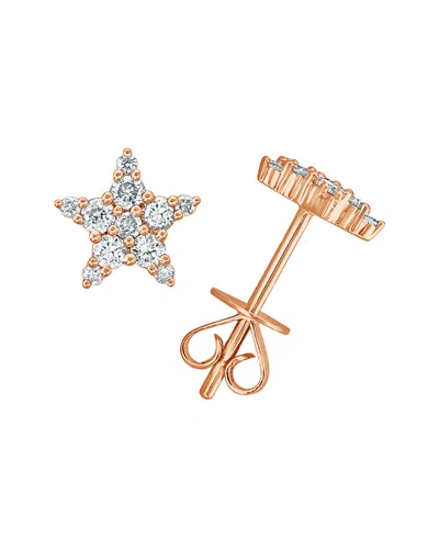 Sabrina Designs 14k Rose Gold 0.34 Ct. Tw. Diamond Star Studs