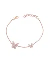 Sabrina Designs 14k Rose Gold 0.35 Ct. Tw. Diamond Butterfly Bracelet