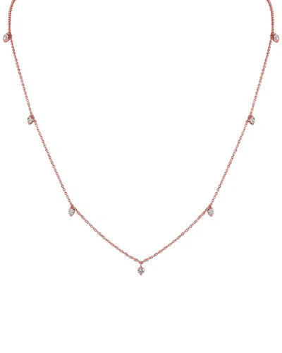 Sabrina Designs 14k Rose Gold 0.35 Ct. Tw. Diamond Station Necklace