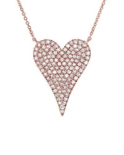 Sabrina Designs 14k Rose Gold 0.36 Ct. Tw. Diamond Heart Necklace