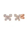 Sabrina Designs 14k Rose Gold 0.46 Ct. Tw. Diamond Butterfly Studs In Pink