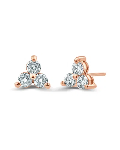Sabrina Designs 14k Rose Gold 0.50 Ct. Tw. Diamond Cluster Studs